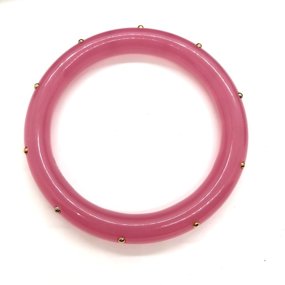 Vintage Pink Lucite KENNETH LANE Bangle Bracelet - Picture 10 of 15